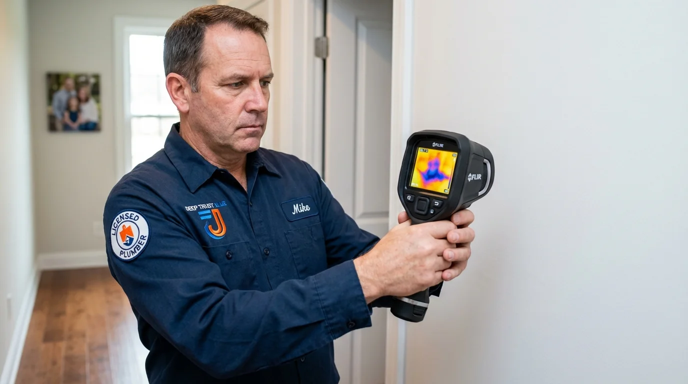 Thermal imaging leak detection by Johns Plumbing LLC in Barrackville